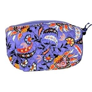 VERA BRADLEY GRAND TRAVEL COSMETIC BAG -“MURAL GARDEN” PATTERN